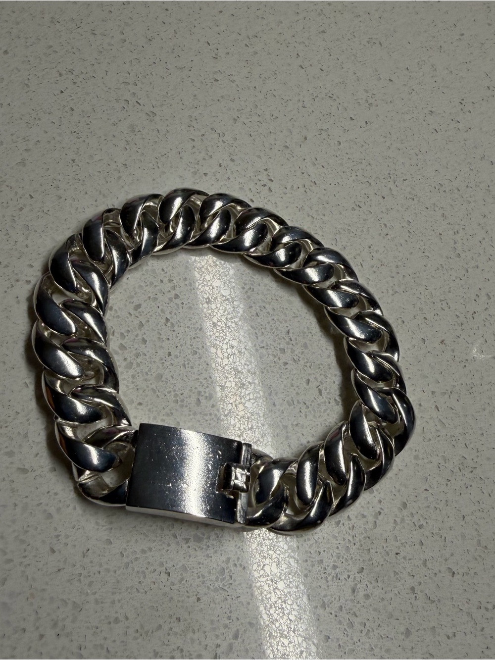 925 Sterling Silver Cuban Link Bracelet 8.75” 15mm Heavy Men’s Box Clasp - Picture 11 of 12